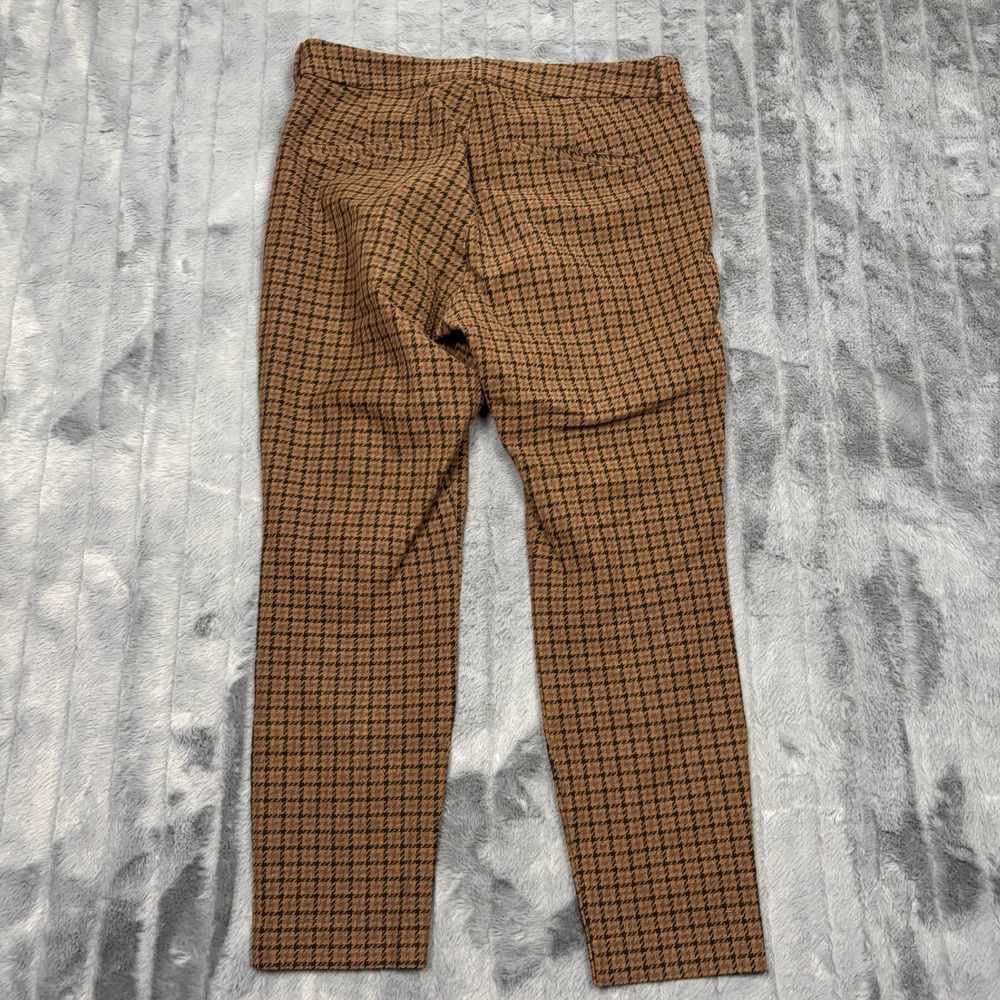 Old Navy High-Rise Pixie Skinny Pants Brown Houndstooth Plaid Size 10 - Picture 8 of 9